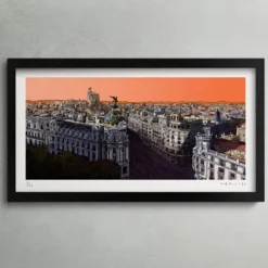 Panoramic de Madrid Fine Art Paper Print