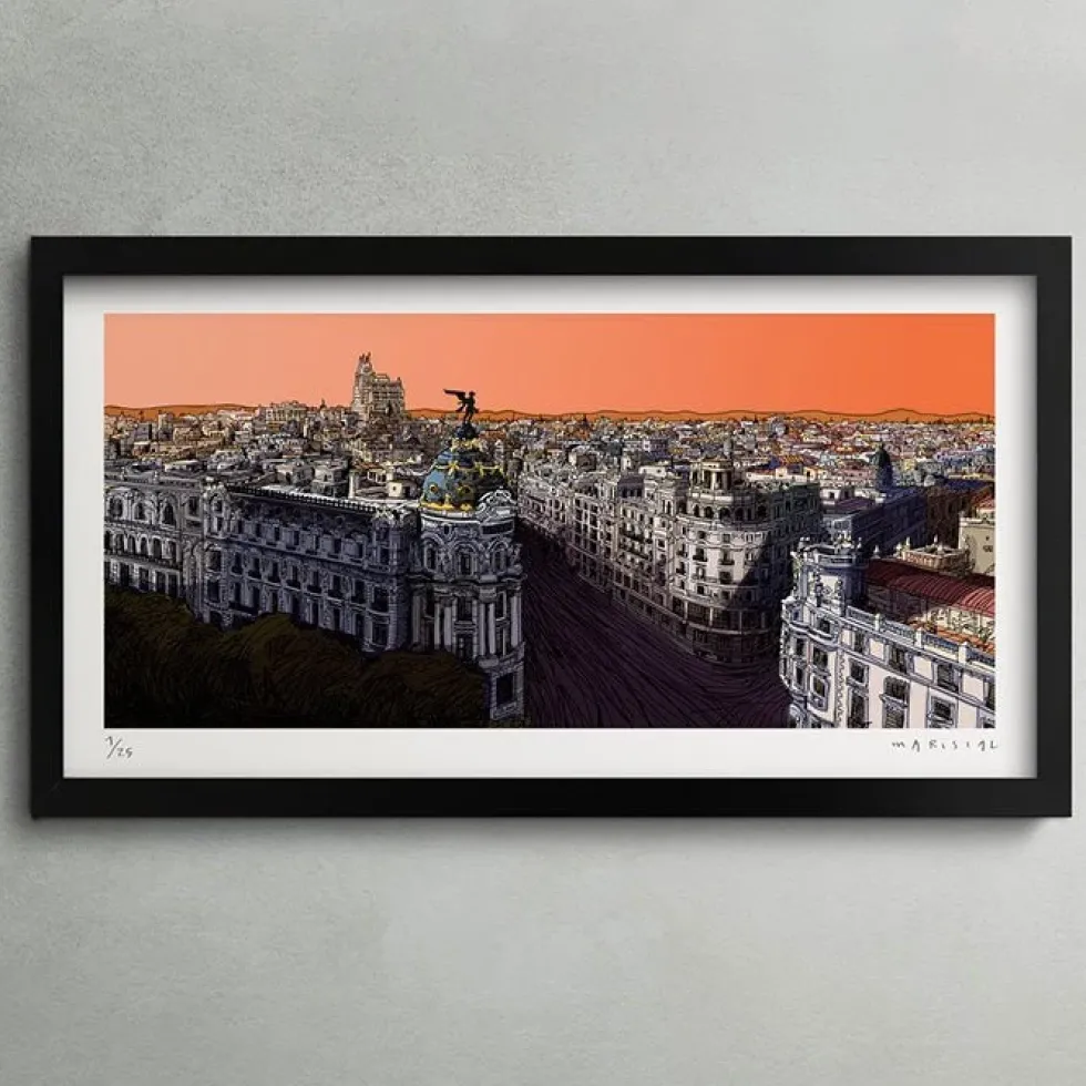 Panoramic de Madrid Fine Art Paper Print