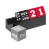 Perpetual Cubes Calendar - Red / Grey / Black