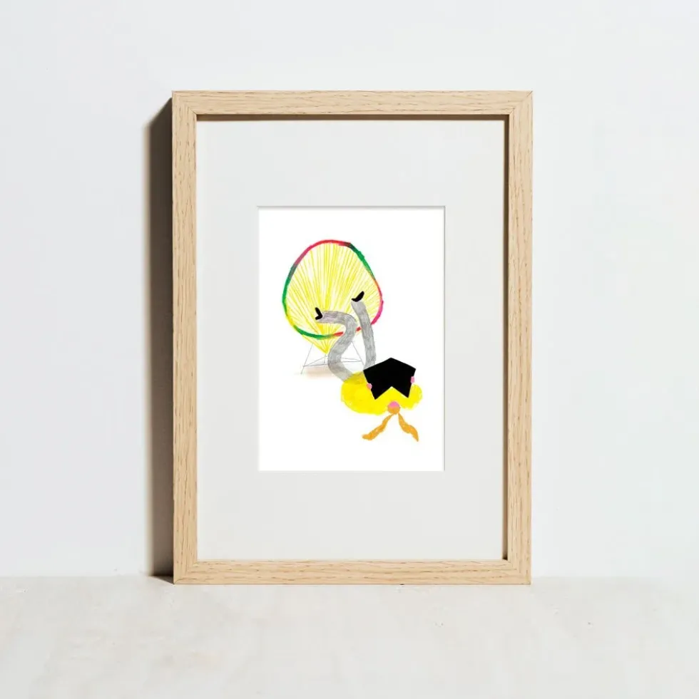 Personaje Leyendo por los Suelos 01 Giclée Print
