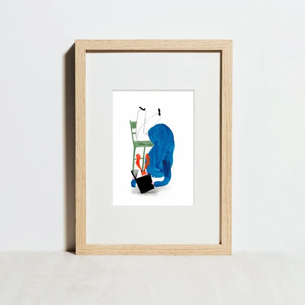 Personaje Leyendo por los Suelos 02 Impresión Giclée