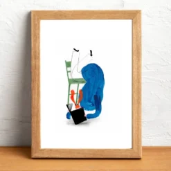 Personaje Leyendo por los Suelos 02 Impresión Giclée
