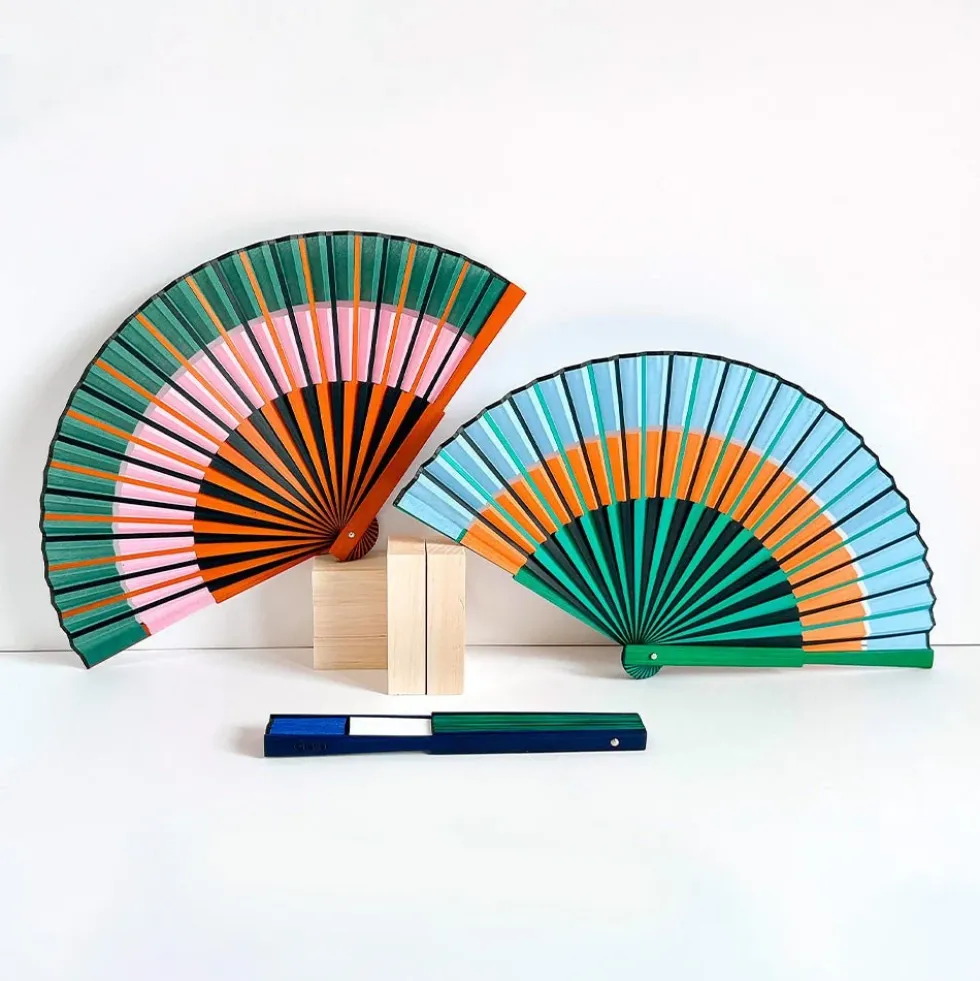 Pink Double Rainbow Fan