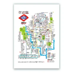 Plano de Metro Madrid Giclée Print A4