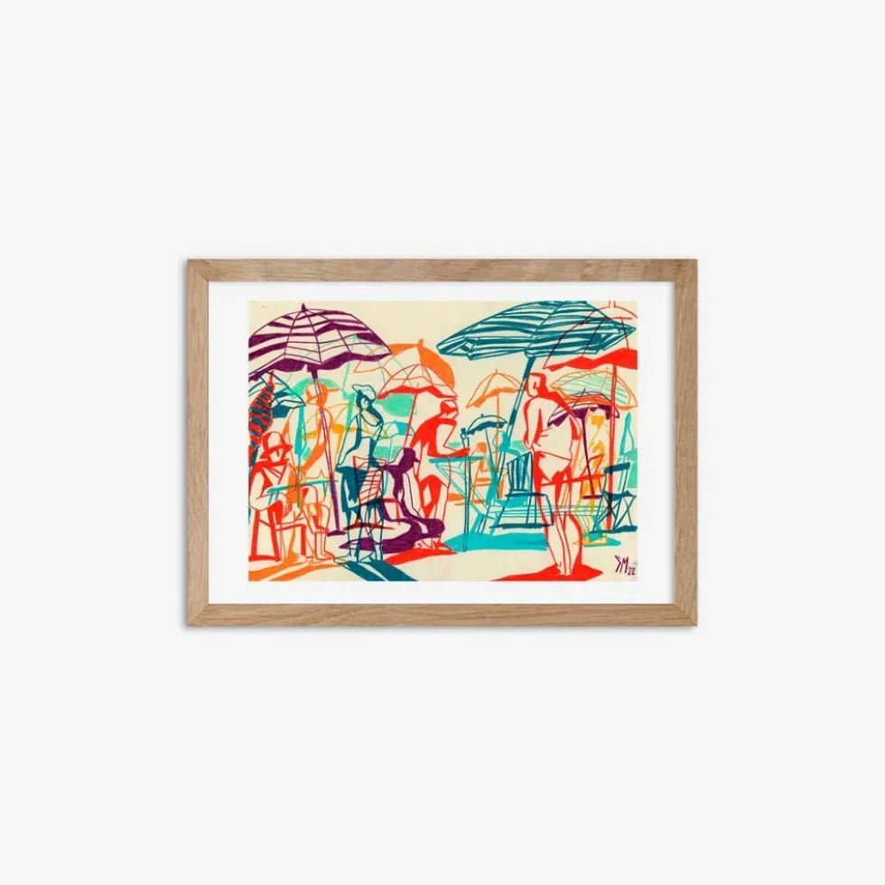 Planting Umbrellas Giclée Print
