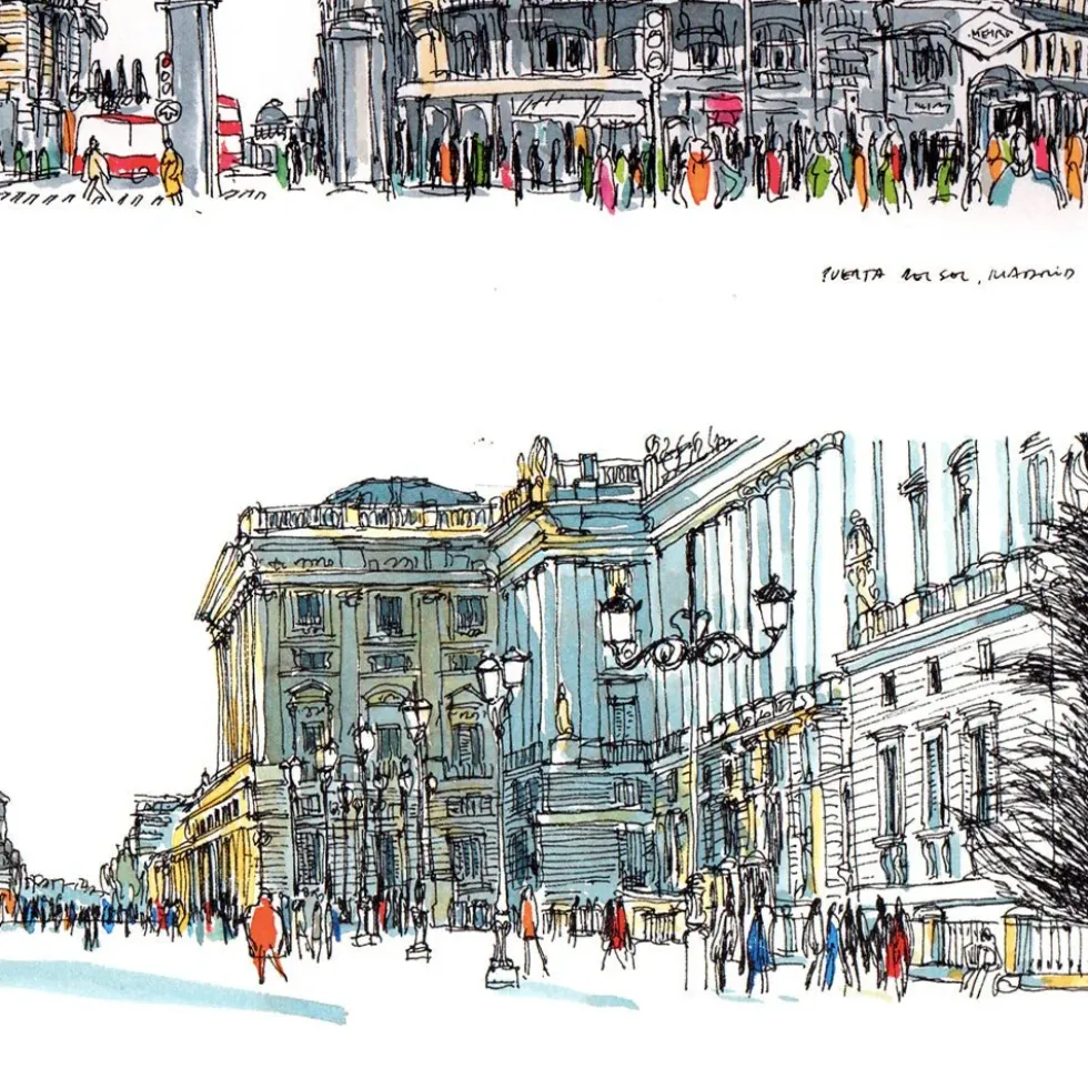 Plazas de Madrid Giclée Print