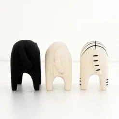 Pole Pole Wooden Animal Black Cat