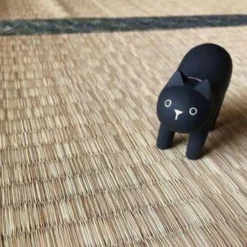 Pole Pole Wooden Animal Black Cat