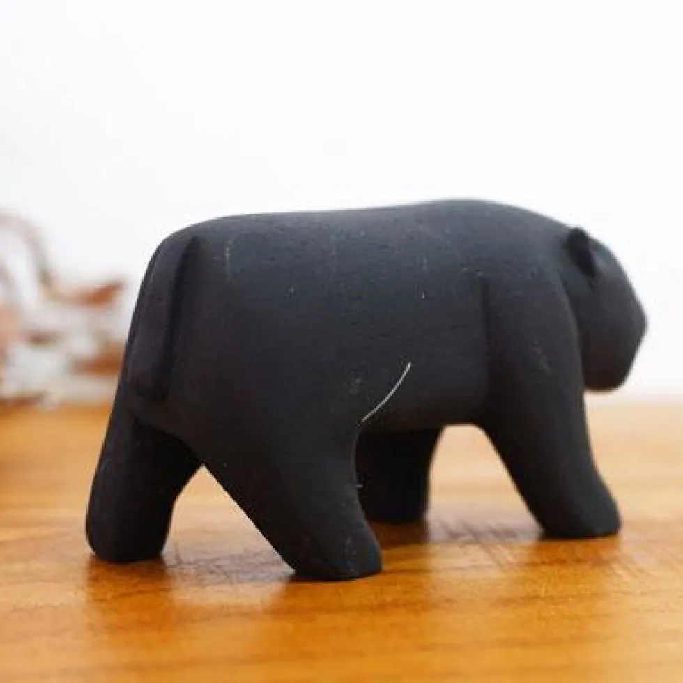 Pole Pole Wooden Animal Black Panther