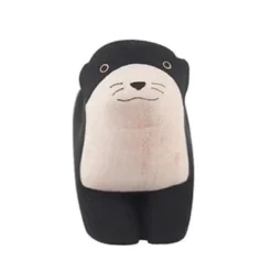 Pole Pole Wooden Animal Black Otter