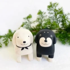 Pole Pole Wooden Animal Dachshund White
