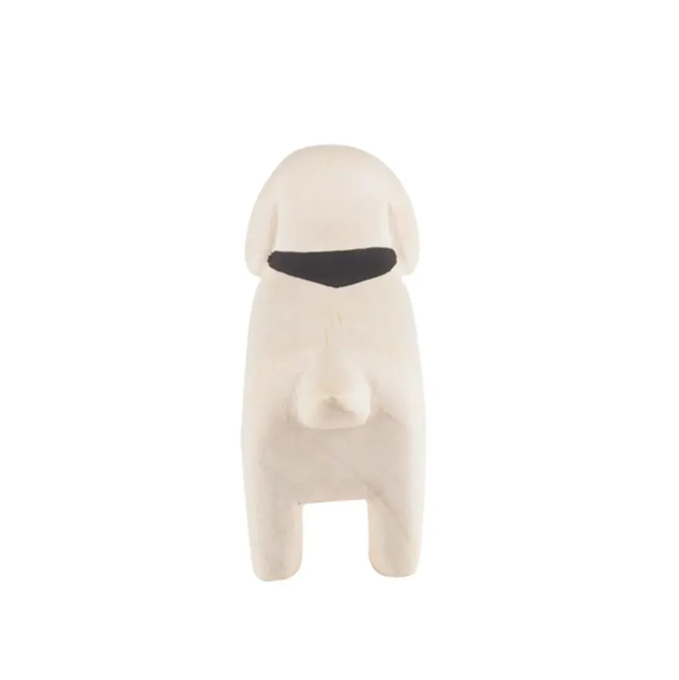 Pole Pole Wooden Animal Dachshund White