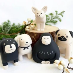 Pole Pole Wooden Animal Pug