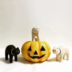 Pole Pole Wooden Animal Tiger Cat