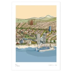 Postal de Barcelona Fine Art Print