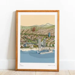 Postal de Barcelona Fine Art Print