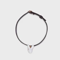 Rabbit Head Leather Choker