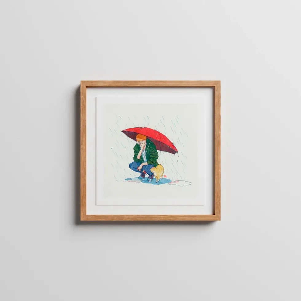 Rainy Day Giclée Print 22x22