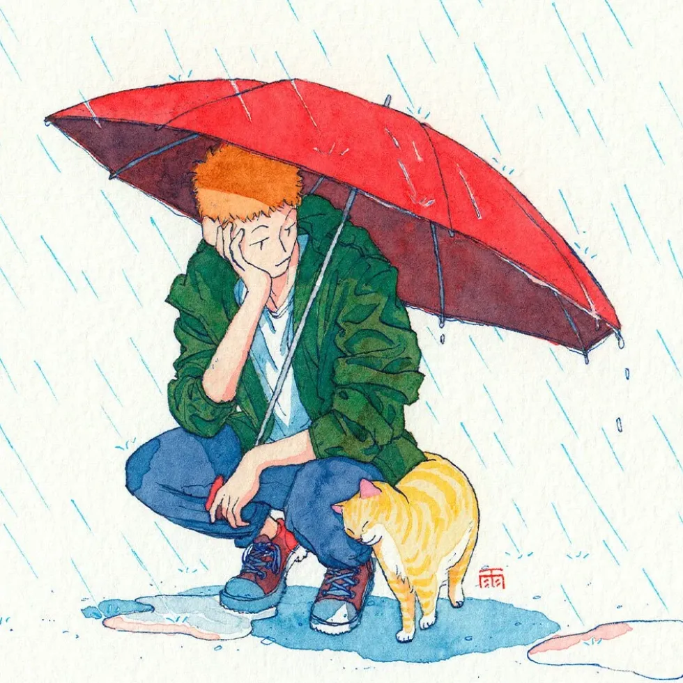 Rainy Day Giclée Print 22x22