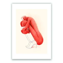 Red Model Giclée Print A5