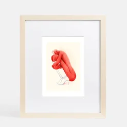 Red Model Giclée Print A5