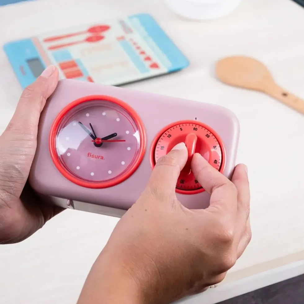 Retro Kitchen Timer - Pink