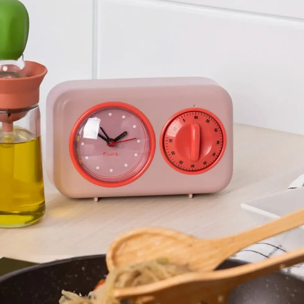Retro Kitchen Timer - Pink