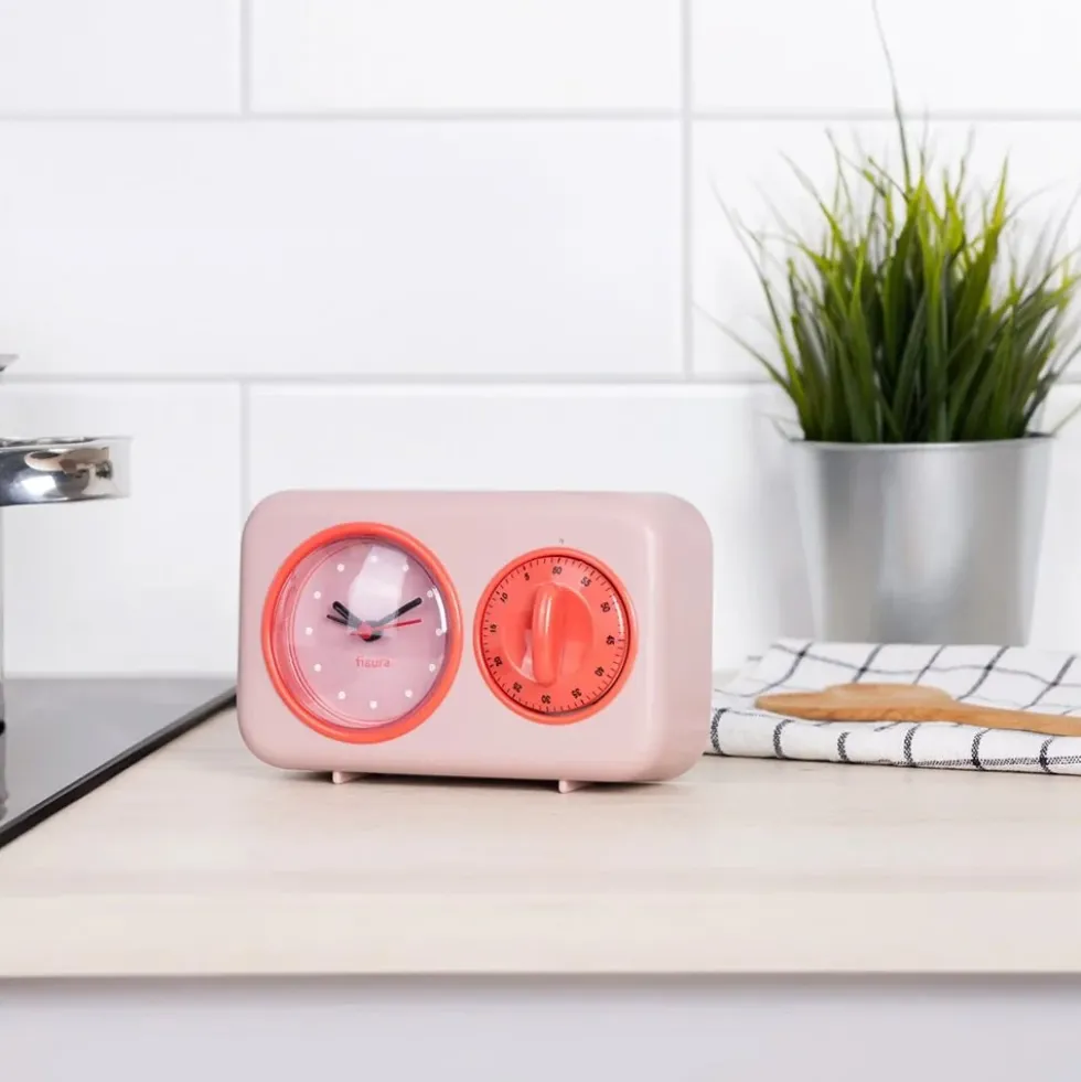 Retro Kitchen Timer - Pink