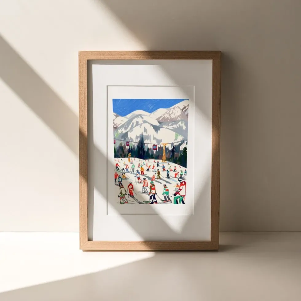 Südtirol Ski Season Giclée Print