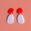 Shapes Earrings Red / Blue