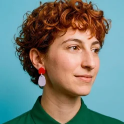 Shapes Earrings Red / Blue