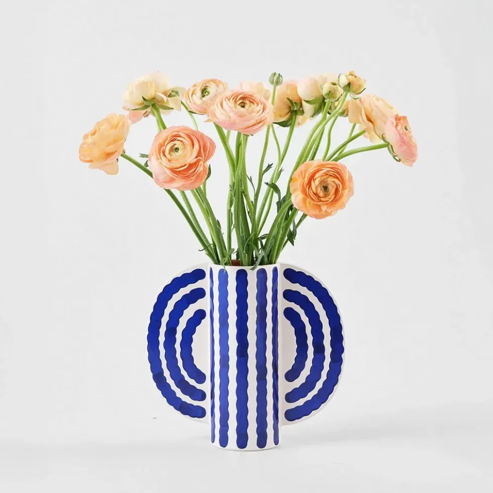 Small Butterfly Vase Blue