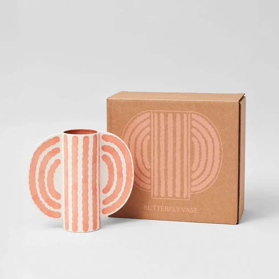 Small Butterfly Vase Pink