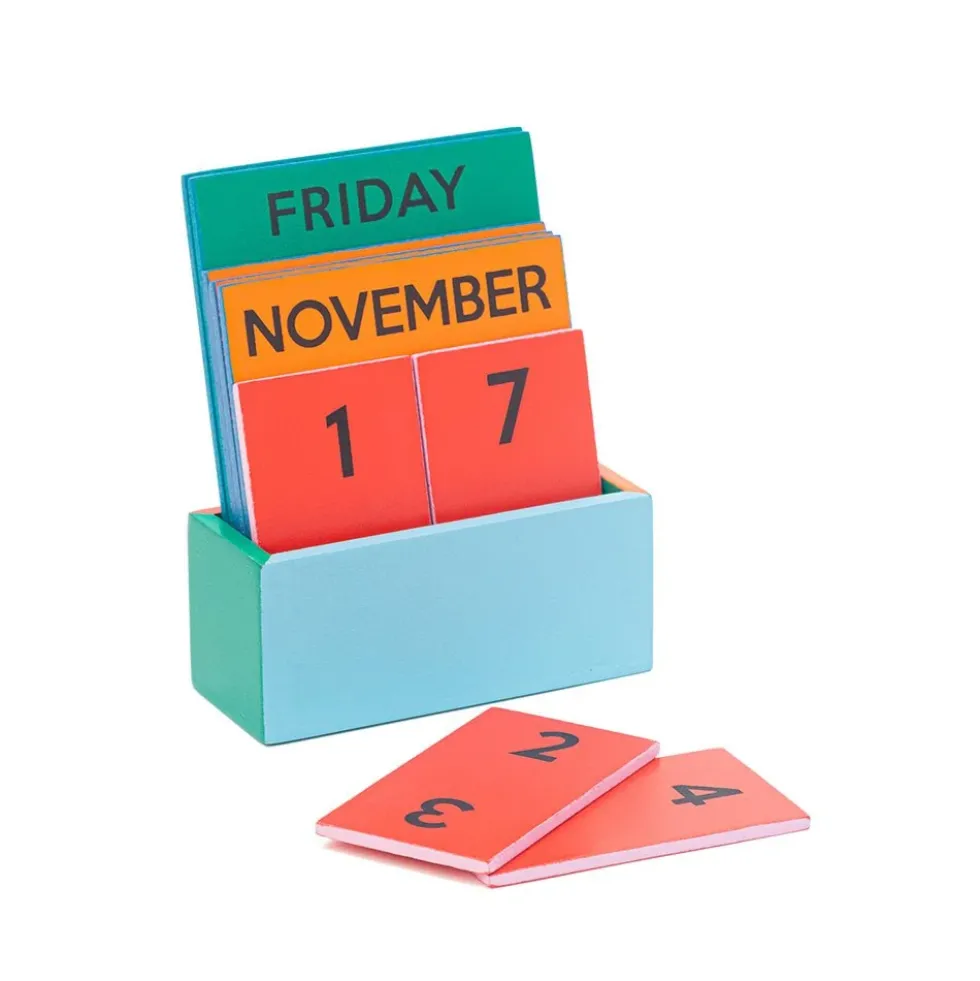 Small Rainbow Wooden Calendar