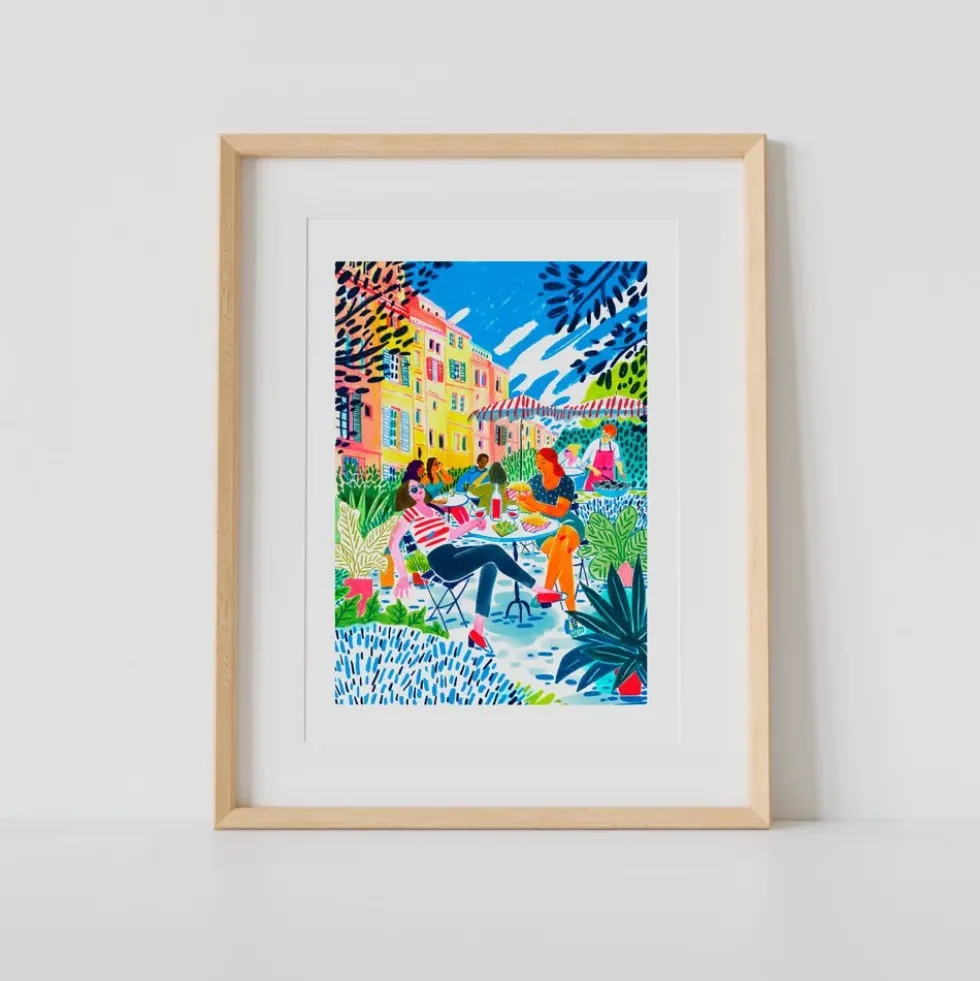 Soleil en Terrasse Giclée Print A5