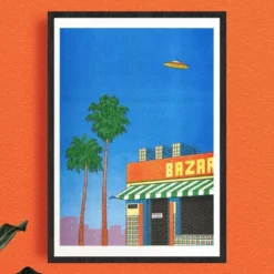 Spain at 3 pm - Simon Bailly Risograph A3