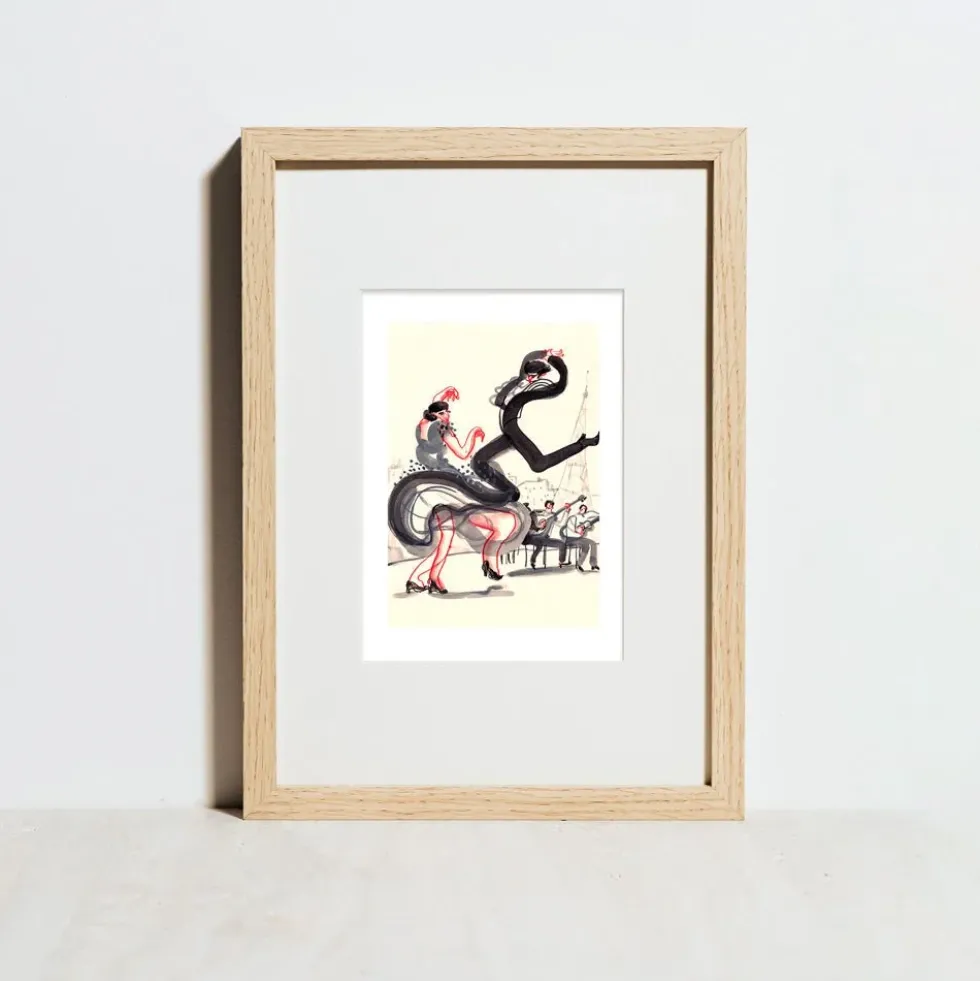 Spanish Flamenco - Black Giclée Print