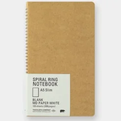 Spiral Ring Notebook A5 Slim MD White
