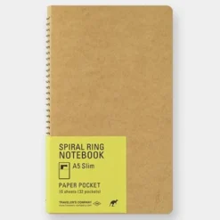 Spiral Ring Notebook A5 Slim Paper Pocket