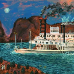 Steamboat Missouri Crow Giclée Print A4