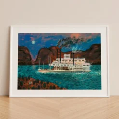 Steamboat Missouri Crow Giclée Print A4