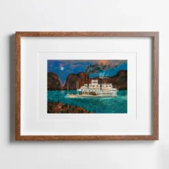 Steamboat Missouri Crow Giclée Print A4