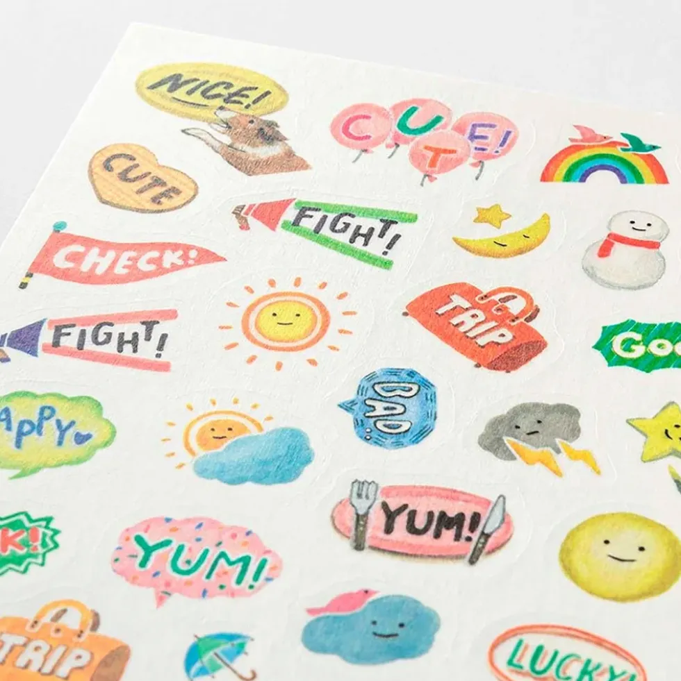 Stickers Yuru Log Sticker 1 Sheet Feeling