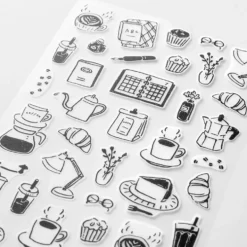 Sticker 2641 Two Sheets Monotone Cafe