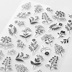 Sticker 2642 Two Sheets Monotone Flower