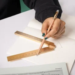 Stria Brass Folding Ruler
