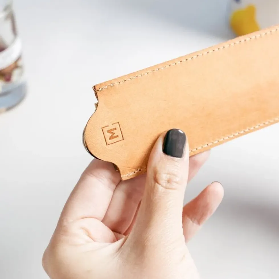 Stria Ruler Leather Case