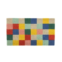 Summer Squares Multicolor Doormat