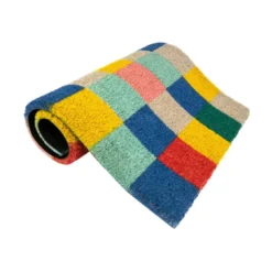 Summer Squares Multicolor Doormat