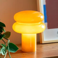 Table Lamp Incesante Double Ring Ochre